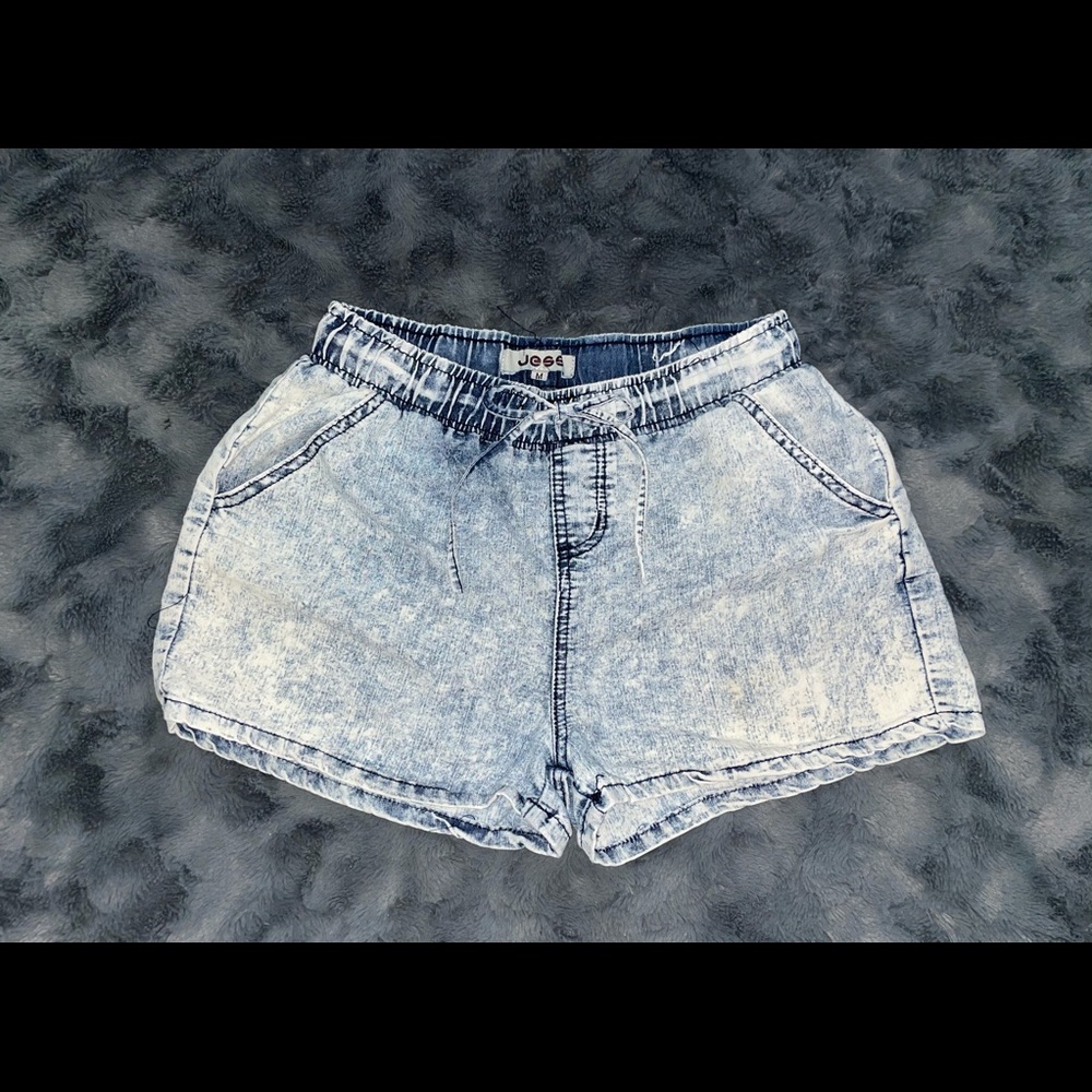 Acid Washed High Rise Comfy Shorts